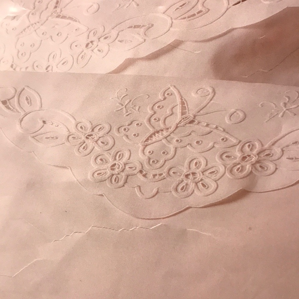 NWOT swiss braid embroidered pillow sham